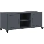 vidaXL Armoire TV anthracite 100,5x39x43,5 cm Acier