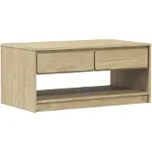 vidaXL Table basse SAUDA aspect chêne 99x55x45 cm pin massif