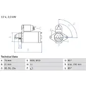 Bosch Démarreur 0 986 022 880