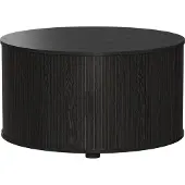 Vicco Table basse Selva Noir 80x80cm avec porte coulissante, Model 56361