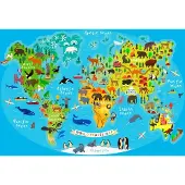 Bluebird Puzzle Puzzle World Travel Map - 200 à 499 pièces