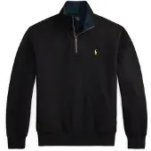 Ralph Lauren pour homme. 710B28291001 Sweat à demi-fermeture éclair noir (XL), Casuel, Coton, Manche longue