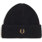 Fred perry pour homme. C3306 Bonnet classique en laine noir (OSFA), Casuel