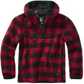 Brandit Veste en polaire rouge / noir