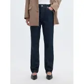 Selected Taille Mi-haute Jean Coupe Slim Fuselée Femme Bleu 29