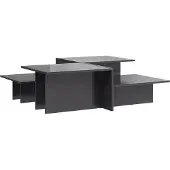 vidaXL Tables basses 2 pcs. Gris brillant Matériau dérivé du bois