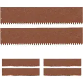 Relaxdays Bordure de pelouse , lot de 6, en acier, aspect rouillé rustique, bordure de parterre flexible, bordure pour parterres et pelouse, marron