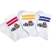 Ellesse Chaussettes unisexe Chaussettes Paquet de 3 PULLO SOCKS femme - Blanc - 41 / 46