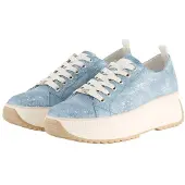 Tom Tailor Chaussures pour femmes , chaussures à lacets, couleur bleue, style décontracté