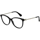 Max mara Lunettes de soleil femme - - MM5078 - Noir Brillant - Ronde - Synthétique - Plastique - Décontractée - 54 mm