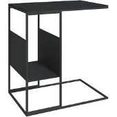 vidaXL Table d'appoint noire 55x36x59,5 cm Bois composite