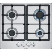 Siemens Table de cuisson gaz 60cm 4 feux inox - - EG6B5PB90 - iq300