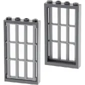 LEGO 2x fenêtre cadre 1x4x6 nouveau-gris foncé grille nouveau-gris clair 92589 60596