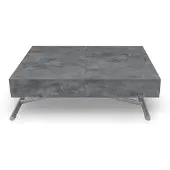 Menzzo Table basse relevable Sundance Effet Béton