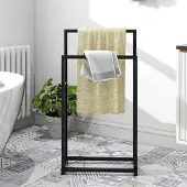 OEM Porte-serviettes carré en acier inoxydable à deux niveaux