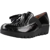 Wonders pour femme. C-33361_2024_5792 Mocassins en Cuir Fly 361 Noir (38), 3 à 5 cm, Aucun, Casuel, Vernis