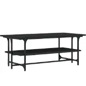 vidaXL Table basse noire 100x50x40 cm Bois composite