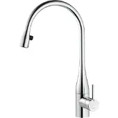 Kwc Mitigeur monocommandé pour évier Eve avec douchette extractible chromé