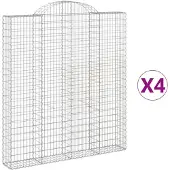vidaXL Gabions 4 pcs voûtés 200x30x220/240 cm en fer