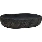 vidaXL Vasque à poser Noir Ovale 59x40x14 cm Céramique