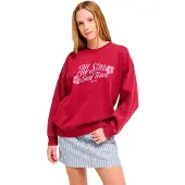 Roxy Lineup Sweatshirt Rouge S Femme