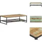 vidaXL Table basse 110x60x35 cm Bois massif recyclé - Tables basses