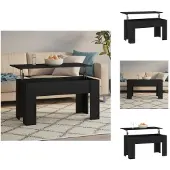 vidaXL Table basse noire 101x49x52 cm Bois composite - Tables basses