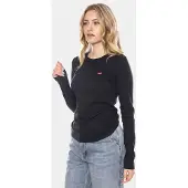 Levi's T-shirt 'Essential Housemark Long Sleeve Tee' rouge / noir / blanc