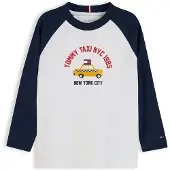 Tommy Hilfiger T-Shirt marine / jaune / rouge feu / blanc