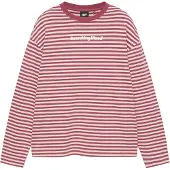 Pull&Bear T-Shirt 'STWD' rose pastel / bourgogne / blanc