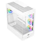 Xigmatek Boîtier PC - - META Arctic - Moyen tour - E-ATX - Verre trempé - ARGB - Blanc