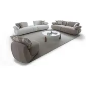 AEA Helle Wohnzimmer Sitzgarnitur 3-Sitzer Sofas Edler Textil Sessel