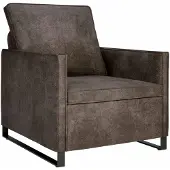vidaXL Canapé simple, gris foncé, 70 x 81 x 82 cm, revêtement en similicuir