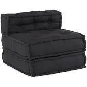 vidaXL Ensemble de canapés modulaires, revêtus en tissu anthracite, dimensions : 210 x 140 x 56 cm