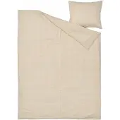 IKEA DOFTAKLEJA Ensemble de literie 150x200 beige carreaux coton