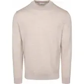 Profuomo Pull Col Roulé Laine Mérinos Beige