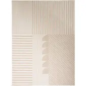FRAAI Tapis d'extérieur | Capri Lines Beige/Crème | 200x290cm | Crème | Rectangulaire | Tapis d'extérieur