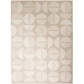 FRAAI Tapis d'extérieur | Capri Circles Beige/Crème | 200x290cm | Crème | Rectangulaire | Tapis d'extérieur