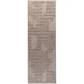 Studio Clarice Tapis de couloir – Hidde 3D Maze Taupe | 80x250cm | Taupe | Tapis de couloir | Tapis