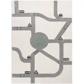 Little Olly Tapis chambre d'enfant | Bowie Highway Crème | 80x150cm | Crème | Polypropylène | Rectangulaire