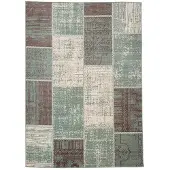 FRAAI Tapis patchwork | Spring Vert/Gris | 120x170cm | Gris | Polypropylène | Rectangulaire