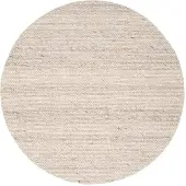 NATURL. Tapis en laine rond | Feline Blanc/Chiné | Ø 160cm | Blanc | Rond | Tapis