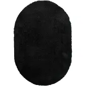 NATURL. Tapis shaggy ovale | Blaze Noir | 160x230cm | Noir | Ovale | Tapis