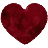Little Olly Tapis enfant | Huggy Heart Rouge | 70x80cm | Rouge | Forme libre | Tapis enfants