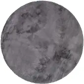 NATURL. Tapis rond à poils longs | Comfy Supreme Anthracite | Ø 200cm | Anthracite | Rond | Tapis
