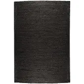NATURL. Tapis en jute | Fair Noir | 160x220cm | Noir | Rectangulaire | Tapis