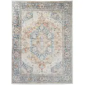 FRAAI Tapis lavable | Nova Medallion Rustique | 280x380cm | Multicolore | Polyester | Rectangulaire