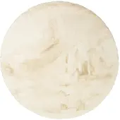 NATURL. Tapis rond à poils longs | Comfy Supreme Crème | Ø 230cm | Crème | Rond | Tapis