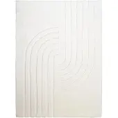 FRAAI Tapis doux à poils longs | Carvy Curves Crème | 140x200cm | Crème | Rectangulaire | Tapis