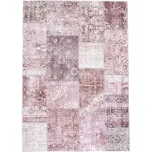 FRAAI Tapis patchwork | Lago Rouge/Rose | 140x200cm | Rose | Rectangulaire | Tapis